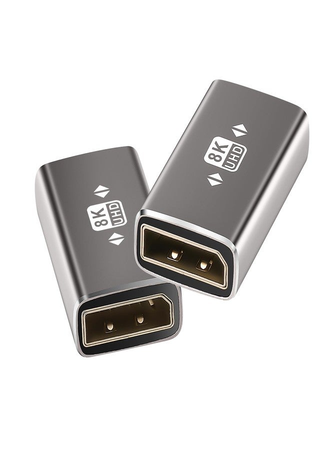 Togconn 8K DisplayPort (DP) Coupler Adapter 2 Pack, DisplayPort (DP) 1.4 Female to Female Aluminum Alloy Shell Extender Connector, Supports 8K@60Hz, 4K@144Hz, 4K@120Hz,2K for HDTV, Monitors, Laptop, Projector - Image 1